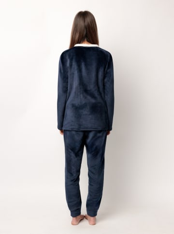 Peanuts Piżama "Peanuts" w kolorze granatowo-jasnoróżowym