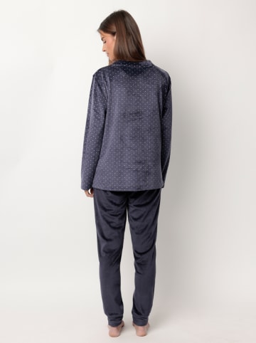 Peanuts Piżama "Peanuts" w kolorze granatowym