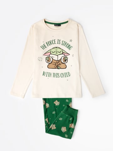 Star Wars Pyjama "Star Wars" in Creme/ Grün