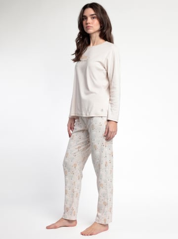 admas Pyjama "Enjoy Every Moment" crème