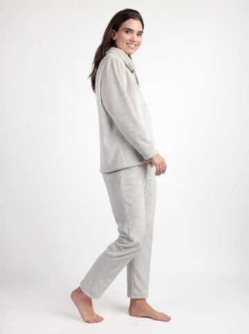 admas Pyjama "Enjoy Every Moment" lichtgrijs