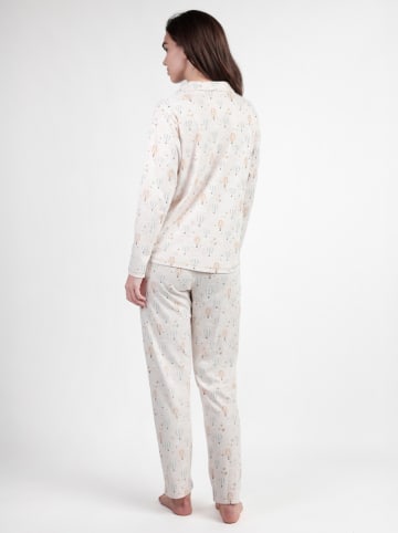 admas Piżama "Enjoy Every Moment" w kolorze beżowym