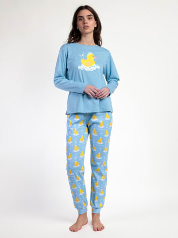 admas Pyjama "Sweet Duckling" lichtblauw