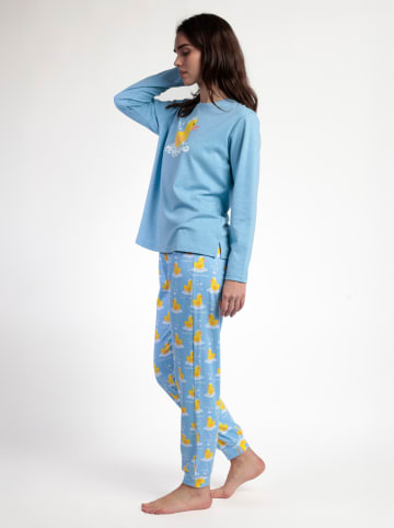 admas Pyjama "Sweet Duckling" lichtblauw
