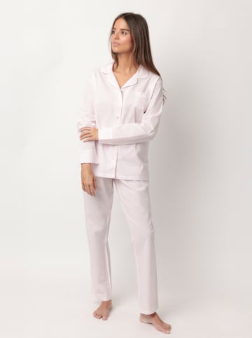 admas Pyjama "Stripes Home" lichtroze
