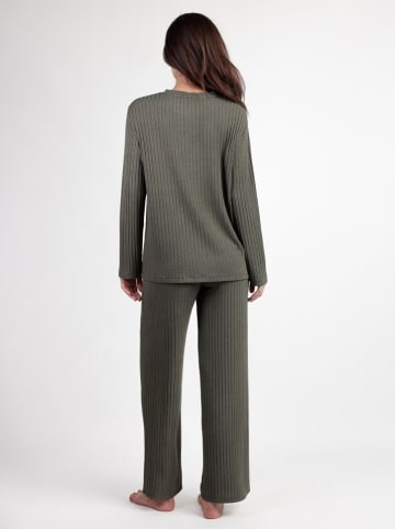 admas Pyjama "Canalé" donkergroen