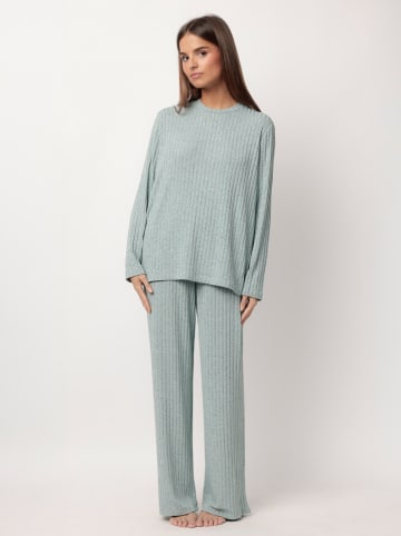 admas Pyjama "Canalé" in Mint