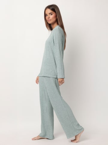 admas Pyjama "Canalé" mintgroen