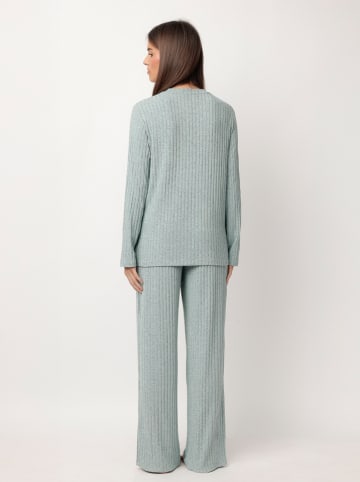 admas Pyjama "Canalé" mintgroen