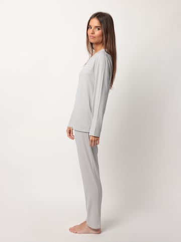 admas Pyjama "Sleep Is My Superpower" lichtgrijs