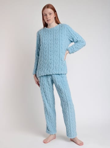 admas Pyjama in Hellblau