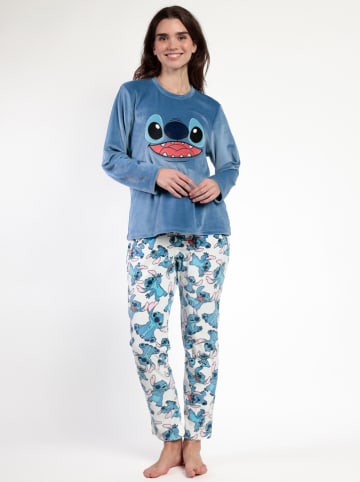 Disney Pyjama "Disney" in Blau/ Weiß
