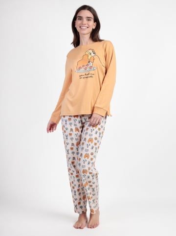 Disney Pyjama "Disney" in Apricot/ Weiß