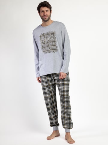 admas Pyjama "Never Give Up" grijs