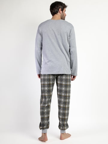 admas Pyjama "Never Give Up" grijs
