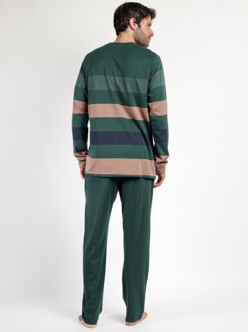 admas Pyjama "Wild spirit" donkergroen