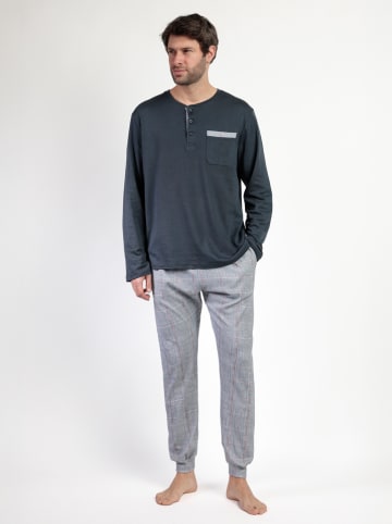 admas Pyjama "Classic" in Dunkelblau