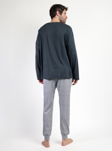 admas Pyjama "Classic" in Dunkelblau