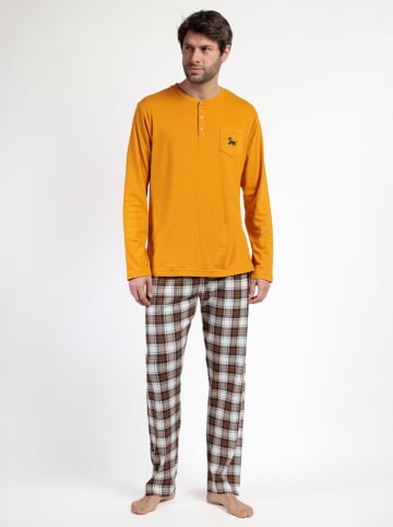 admas Pyjama "Admas" oranje/zwart