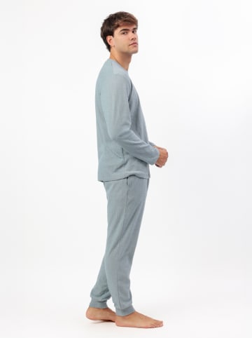 admas Pyjama "Admas home" lichtblauw