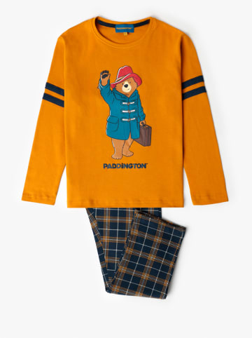 Paddington Pyjama "Paddington" in Orange/ Dunkelblau