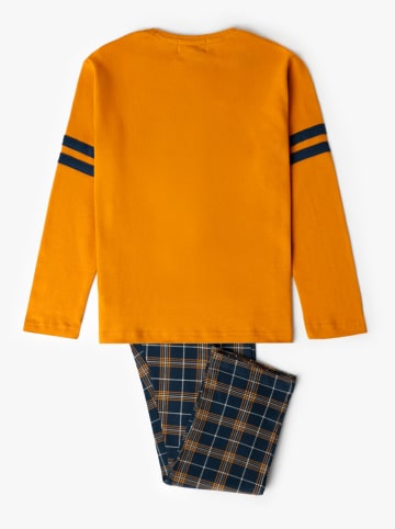 Paddington Pyjama "Paddington" in Orange/ Dunkelblau
