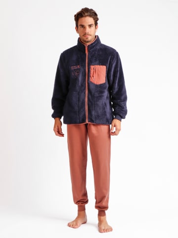 admas Fleece vest "new plan" donkerblauw