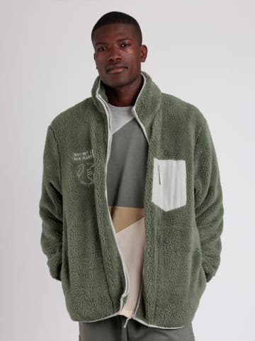 admas Fleecejacke "New plan" in Dunkelgrün