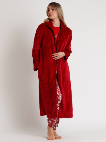 admas Fleece mantel "Admas garden" rood