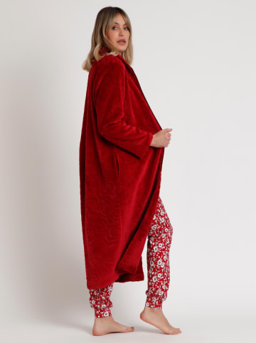 admas Fleece mantel "Admas garden" rood