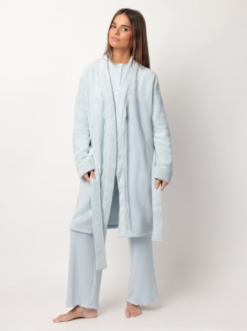 admas Szlafrok "Calentita romantic" w kolorze błękitnym