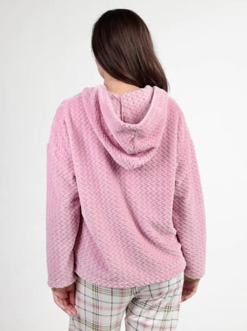 admas Fleece vest "Smile everyday" lichtroze