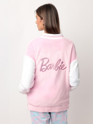Barbie Fleece vest "Barbie" lichtroze/wit