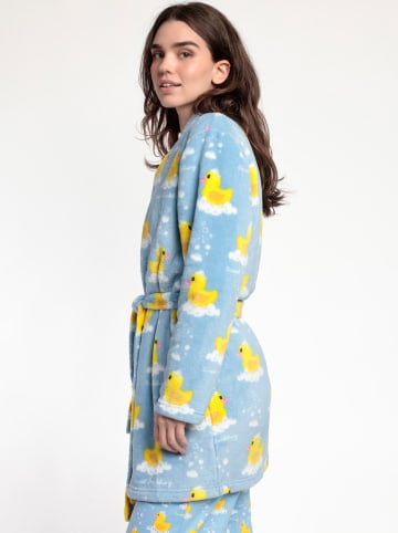 admas Bademantel "Sweet Duckling" in Hellblau/ Gelb