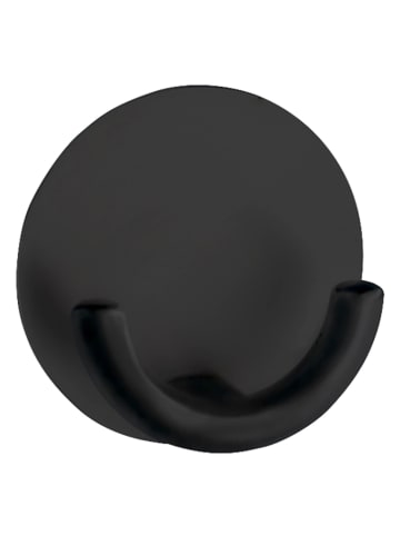 Wenko Haczyk ścienny "Rondo" w kolorze czarnym - Ø 5,5 cm