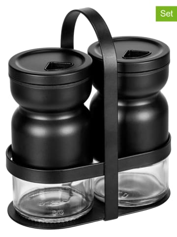 Wenko 3-delige kruidenstrooierset "Melli" zwart - (B)12 x (H)14,5 cm