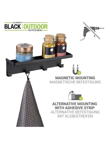 Wenko Hakenlijst "Ima" zwart - (L)30 cm