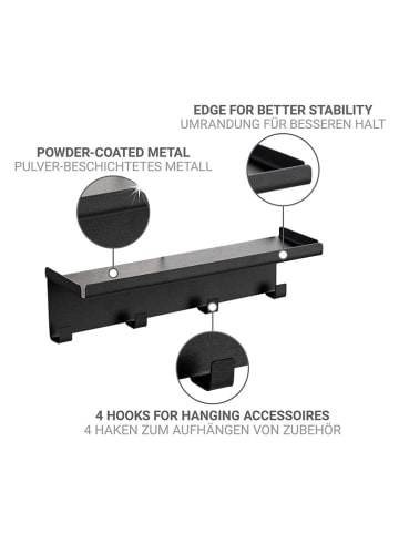Wenko Listwa "Ima" w kolorze czarnym z haczykami - dł. 30 cm