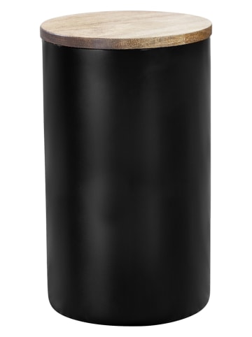 Wenko Voorraadpot "Mio" zwart/lichtbruin - (H)19 x Ø 11 cm