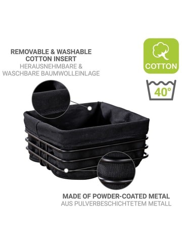 Wenko Koszyk w kolorze czarnym na pieczywo - 21 x 10,5 cm