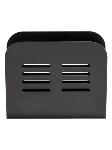 Wenko Servethouder "Baco" zwart - (B)15 x (H)12,5 x (D)4 cm