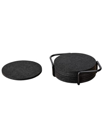 Wenko 9-delige set: onderzetters zwart