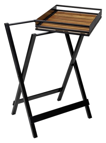 Wenko Bijzettafel "Taba" zwart/bruin - (B)60 x (H)89 x (D)40 cm