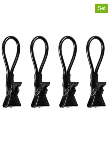 Wenko 2-delige set: klemoogjes zwart - 2x 4 stuks