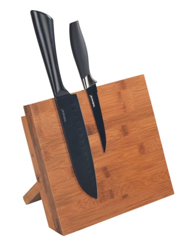 Wenko Stojak magnetyczny w kolorze jasnobrązowym na noże - 21 x 23,5 cm