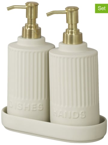 Wenko 3-delige set: zeepdispensers crème