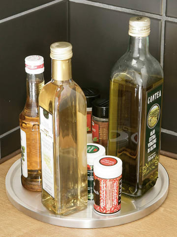 Wenko Półka obrotowa "Uno" w kolorze srebrnym - Ø 26,5 cm