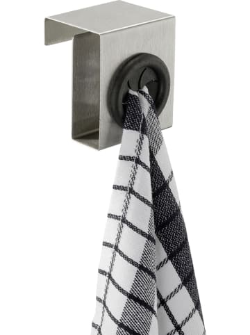 Wenko Haczyk w kolorze jasnoszaro-czarnym na drzwi - 5 x 6 x 4 cm