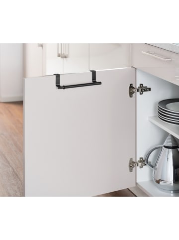 Wenko Roestvrijstalen handdoekstang "Teleskop" zwart - (B)35 x (H)6 x (D)7 cm