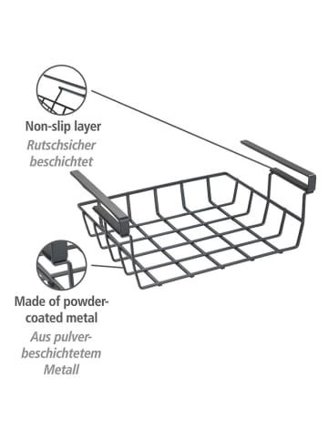 Wenko Inhangmand "Klea" zwart - (B)25 x (H)13 x (D)34 cm